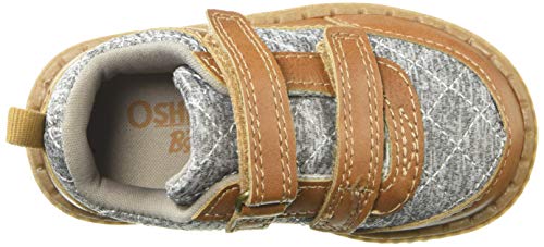 OshKosh B'Gosh Boy's Jasper Sneaker, tan/Grey, 12 M US Little Kid