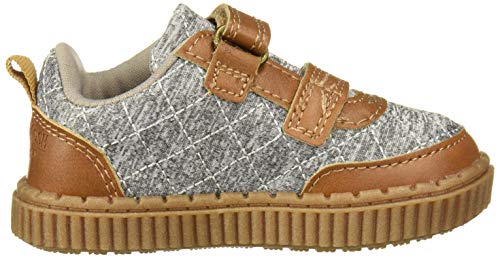 OshKosh B'Gosh Boy's Jasper Sneaker, tan/Grey, 12 M US Little Kid