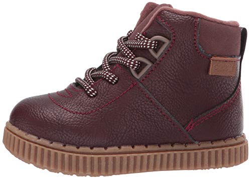 OshKosh B'Gosh Boy's Haskell Ankle Boot, Dark red, 11 M US Little Kid