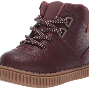 OshKosh B'Gosh Boy's Haskell Ankle Boot, Dark red, 11 M US Little Kid