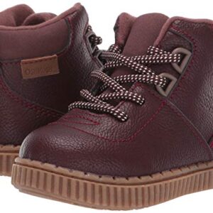 OshKosh B'Gosh Boy's Haskell Ankle Boot, Dark red, 11 M US Little Kid