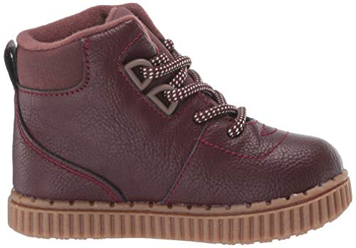 OshKosh B'Gosh Boy's Haskell Ankle Boot, Dark red, 11 M US Little Kid