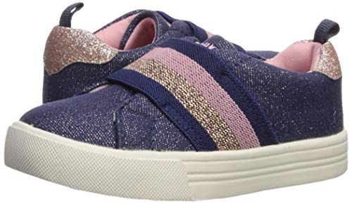 OshKosh B'Gosh Girls' Varsha Sneaker, Navy, 5 M US Toddler