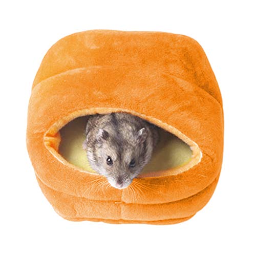 Creation Core Chinchilla Hedgehog Guinea Pig Bed Accessories Cage Toys House Supplies Habitat Ferret Rat, Orange