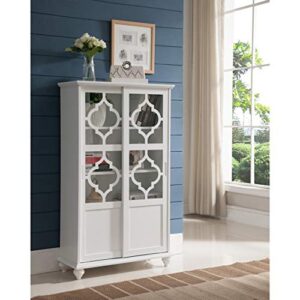 k & b furniture k and b furniture co inc curio cabinet, white