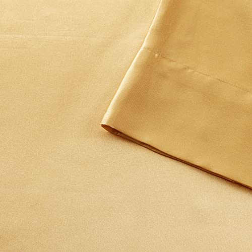 Madison Park Essentials Satin Luxury Wrinkle-Free High-Luster and Silk King Gold 2