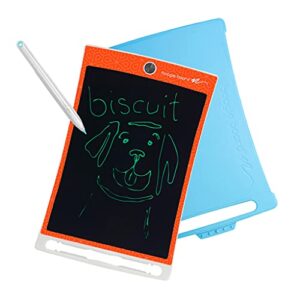 boogie board jot kids authentic drawing tablet for kids, drawing pad alternative to coloring books, mess free coloring, kids toys for travel, lcd writing tablet for kids, gifts for 4+, orange
