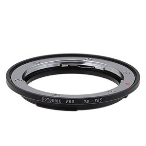 fotodiox pro lens mount adapter compatible with olympus zuiko (om) 35mm slr lens to canon eos (ef, ef-s) mount d/slr camera body - with gen10 focus confirmation chip