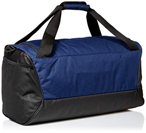 Nike Brasilia Training Medium Duffle Bag, Durable Bag for Women & Men with Adjustable Strap, Midnight Navy/Black/White