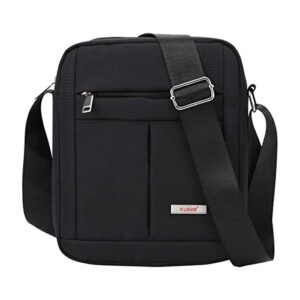 kl928 men's messenger bag - crossbody shoulder bags travel bag man purse casual sling pack for work business (1401-2-black)
