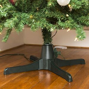 Best Choice Products 360-Degree Rotating Adjustable Christmas Tree Stand for Up to 7.5ft Artificial Tree w/ 3 Settings, 3 Built-in Electrical Outlets, Black