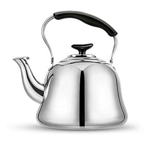 tea kettle stovetop teapot 2 liter stainless steel hot water kettle whistling -mirror finsh,folding handle,fast to boil, whistling teakettles