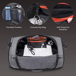 Canway Sports Gym Bag, Travel Duffel bag with Wet Pocket & Shoes Compartment for men women, 45L, Lightweight