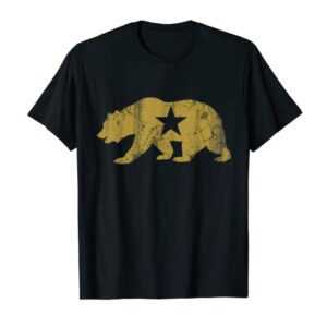 California Golden State Bear Vintage Distressed Graphic T-Shirt