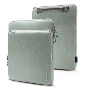 tomtoc laptop tablet sleeve for 12 inch macbook retina display a1534, 10.9-inch ipad air 4 | 11 ipad pro with magic/smart keyboard folio or logitech slim folio pro case, organized accessories pocket
