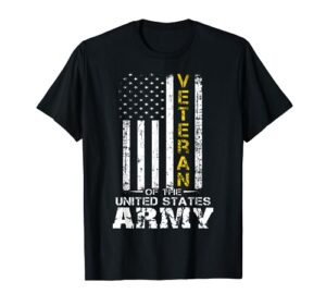 veteran of united states us army veteran gold t-shirt