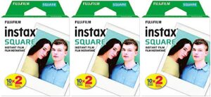 fujifilm square twin pack film, 20 exposures (3 boxes)