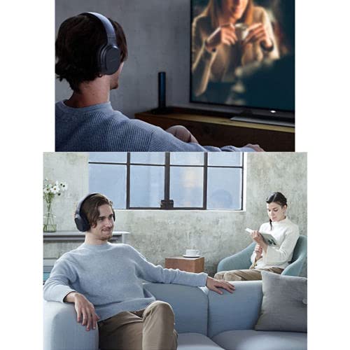 Sony Wireless Headphones for TV Watching, Home Theater Headphones, (WHRF400R) with Transmitter Dock (TMRRF400) Includes: AC Adapter, Sony Rechargeable Battery, Stereo Mini Plug Cable