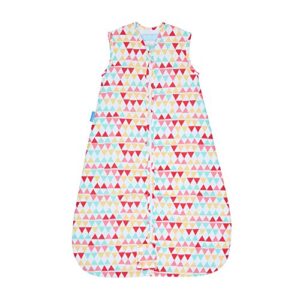 tommee tippee grobag baby cotton sleeping bag, sleeping sack - 1.0 tog for 69-74 degree f - rouge zig zag - medium size, 6-18 months, rouge, 6-18 months