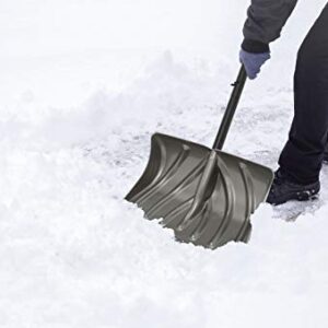 Suncast 20" Combination Snow Shovel/Pusher, Grey/Black