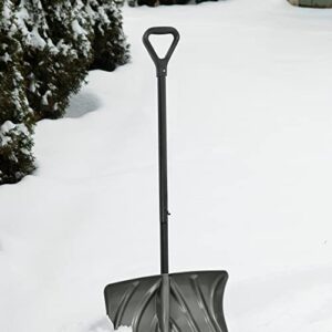Suncast 20" Combination Snow Shovel/Pusher, Grey/Black