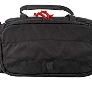 Grey Ghost Gear Range Bag, Black with Red Zipper Pulls, Range Bag