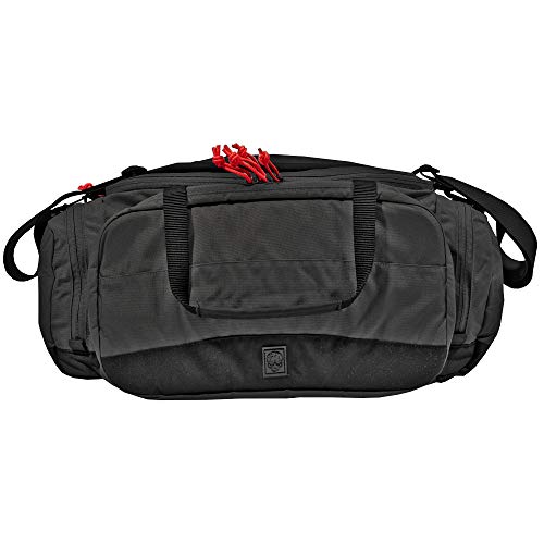 Grey Ghost Gear Range Bag, Black with Red Zipper Pulls, Range Bag