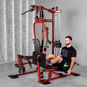 Body-Solid (EXM1LPS) Multi-Station Home Gym Machine, Arm & Leg Strength Training Functional Exercise Workout Station for Weight Lifting and Bodybuilding, 160lbs. Weight Stack with Leg Press