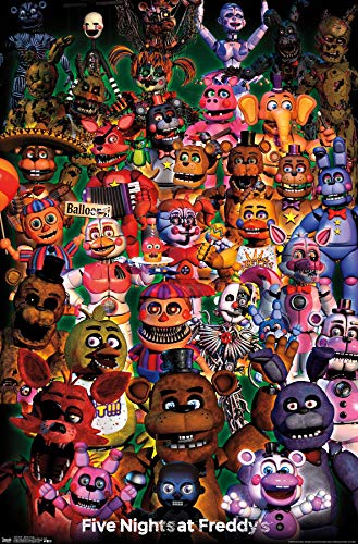 Trends International Five Nights at Freddy's - Ultimate Group Wall Poster, 22.375" x 34", Unframed Version