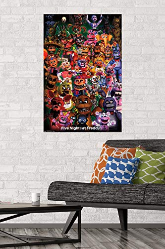 Trends International Five Nights at Freddy's - Ultimate Group Wall Poster, 22.375" x 34", Unframed Version