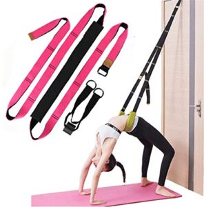 back bend assist trainer - improve back and waist flexibility, door flexibility stretching strap, home equipment for ballet, dance, yoga, gymnastics, cheerleading, splits (rose)