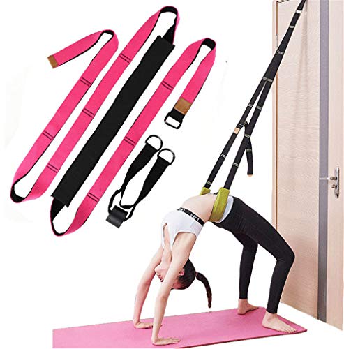 Back bend Assist Trainer - Improve Back and Waist Flexibility, Door Flexibility Stretching Strap, Home equipment for Ballet, Dance, Yoga, Gymnastics, Cheerleading, Splits (rose)