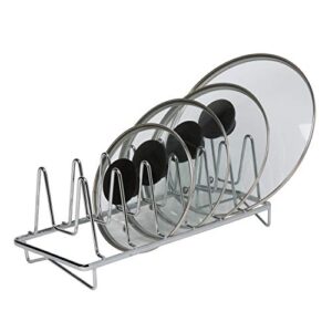 kitchen details chrome geode organizer | free standing | pots & pans | cutting boards | container lids | countertop and cabinet storage