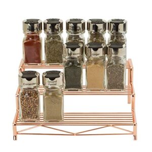 kitchen details copper geode 3 tier spice rack | countertop & cabinet organizer | free standing | rust resistant, 1 count (pack of 1)
