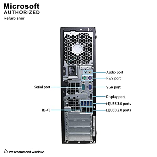 HP Flagship Pro Desktop 2018 Computer, Core I5 Up to 3.6GHz, 8GB, 512GB SSD, WiFi, DVD, DP, VGA, USB 3.0, Windows 10 Pro 64 Bit-Multi Language-English/Spanish/French(CI5) (Renewed)