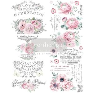 prima marketing redesign decor transfers, overflowing love