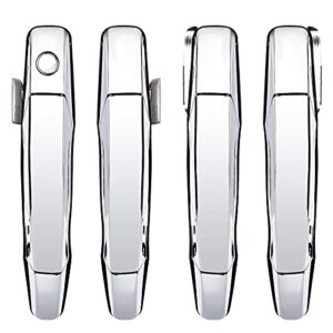 FAERSI 4pcs Outside Exterior Door Handle Front Rear Driver & Passenger Side Replacements for Cadillac Escalade Chevy Silverado GMC Sierra Yukon Pickup Truck SUV 2007 2008 2009 2010 2011 2012 2013