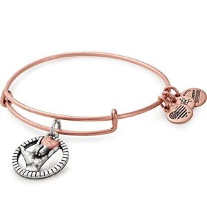 alex and ani path of symbols expandable bangle for women, love sign language charm, two-tone finish, 2 to 3.5 in