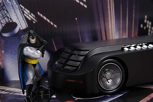 DC Comics 1:24 Batman Animated Series Batmobile Die-cast Car with 2.75" Batman Figure, Toys for Kids and Adults,Black