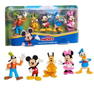mickey mouse collectible figure set, 5 pack, officially licensed kids toys for ages 3 up by just play