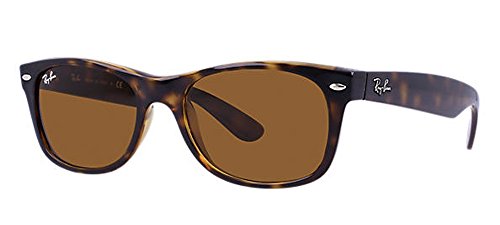 Ray_Ban New Wayfarer Sunglasses (Tortoise Frame W/Solid Brown Lens 55mm), Tortoise Frame W/Solid Brown Lens, 55 mm