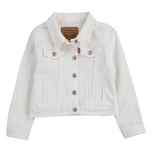 Levi's Girl's Denim Trucker Jacket, White, M