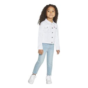 Levi's Girl's Denim Trucker Jacket, White, M