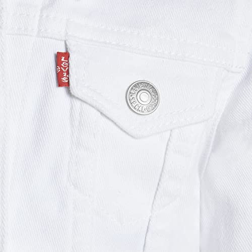 Levi's Girl's Denim Trucker Jacket, White, M