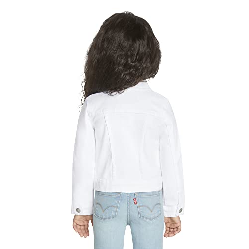 Levi's Girl's Denim Trucker Jacket, White, M