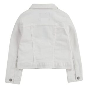 Levi's Girl's Denim Trucker Jacket, White, M