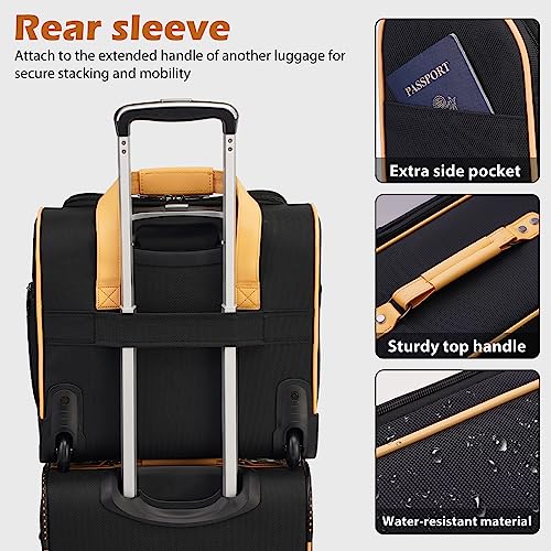 Coolife Luggage 4 Piece Set Suitcase Expandable TSA lock spinner softshell