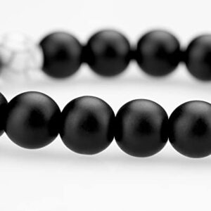 Howlite Black Matte Agate Couples Distance Energy Beads Bracelet For Valentine's Day Gift