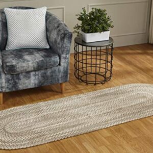 Better Trends Ombre Area Rug, 24" x 72" Runner, Reversible and Durable, 100% Soft Cotton Anti-Fatigue Chenille, Braided Rug for Entryway Living Room, Kitchen - Beige