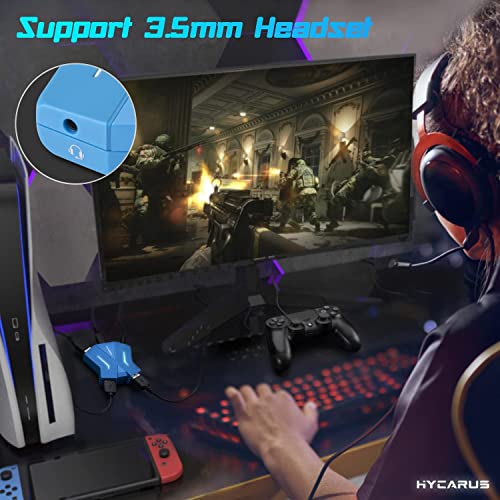 HYCARUS Keyboard and Mouse Adapter for Switch/Xbox One/PS4/PS3, PS4 Keyboard Adapter & Xbox Keyboard Adapter. Perfect for Games Such as FPS, TPS, RTS, etc.